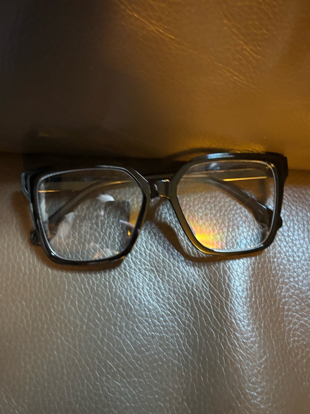 Bold Black Square Frame Blue Light Glasses